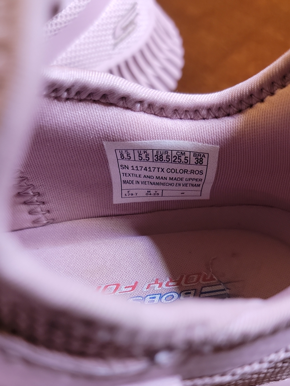 Skechers Women's Light Pink BOBS GEO Athletic Sneakers - Picture 4 of 7